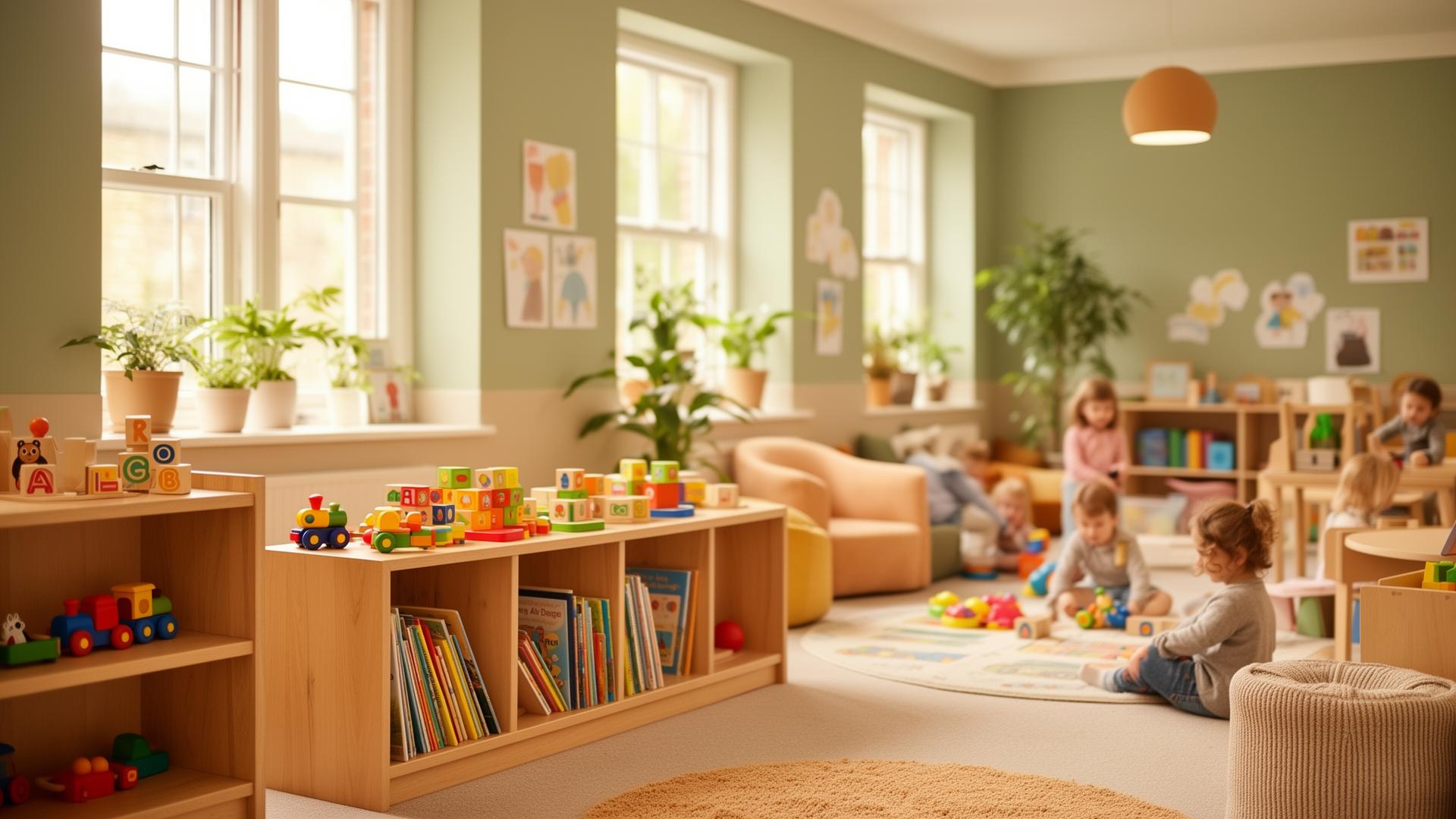 Bright UK nursery interior